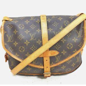 Authentic Louis Vuitton SAUMUR 30 Monogram Messenger Crossbody Bag with Dust Bag